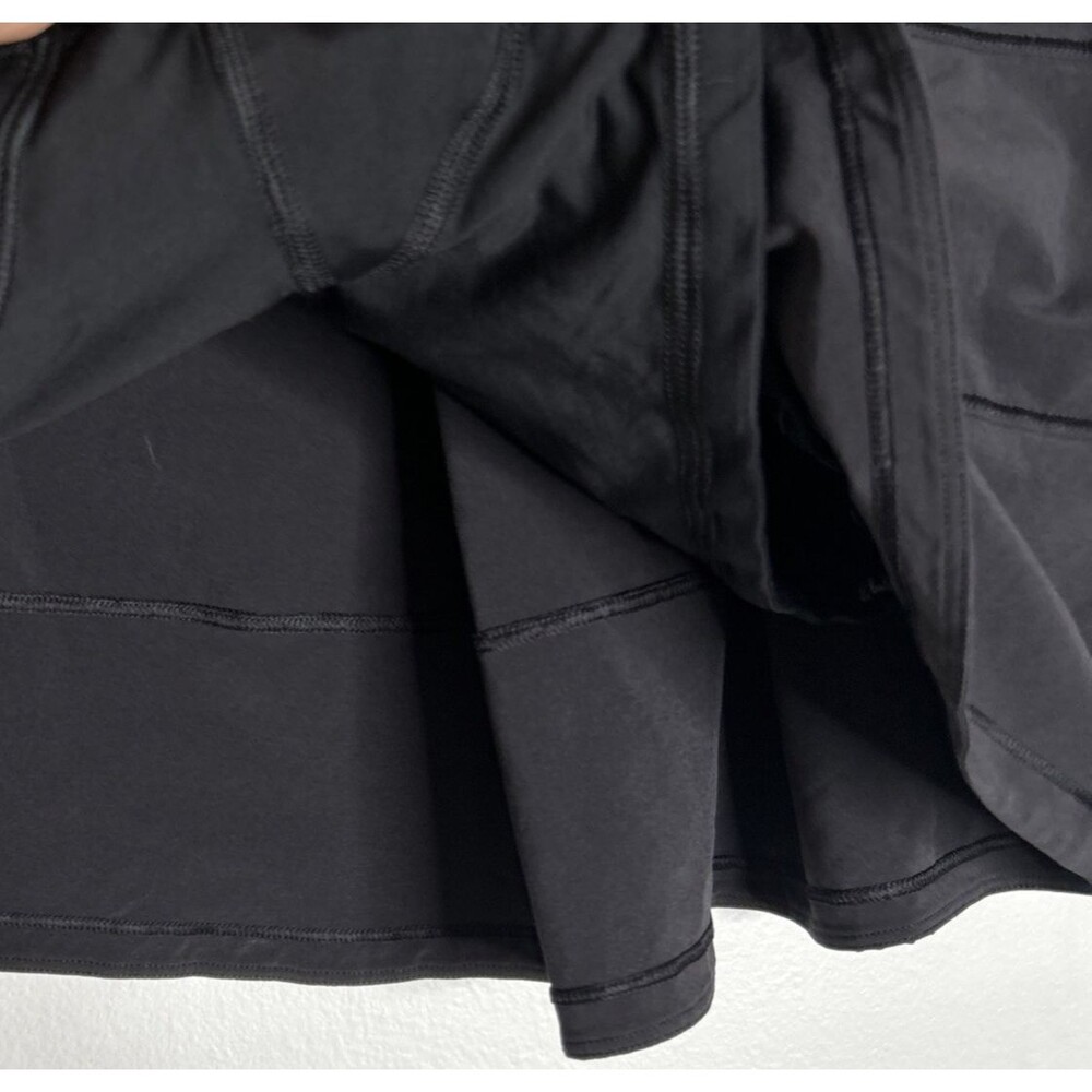 Lululemon Pace Setter Skort Black Elastic Waist Size 10 Tall Pickleball Tennis - Picture 4 of 5